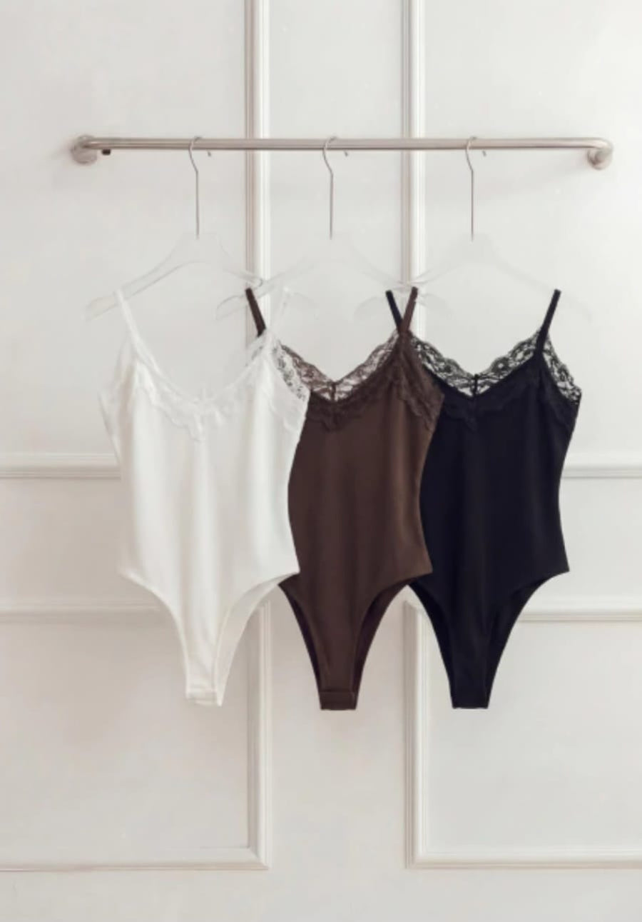 The Lace-Trim Cami Bodysuit