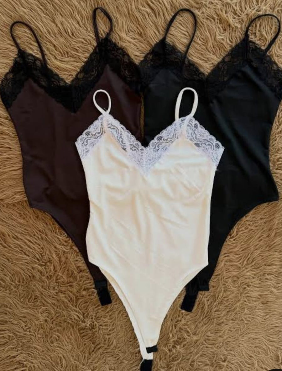The Lace-Trim Cami Bodysuit