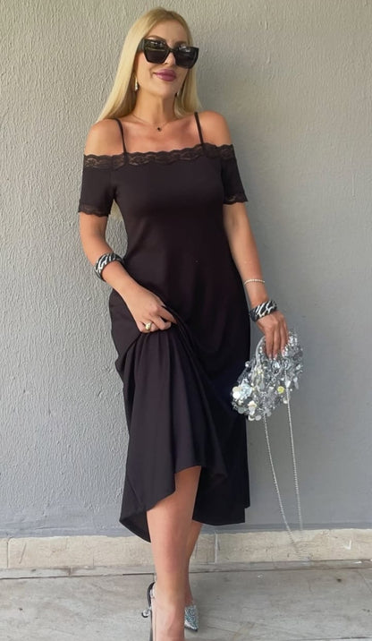 The Midnight Lace Slip Dress
