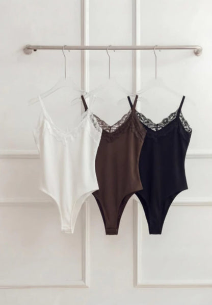 The Lace-Trim Cami Bodysuit