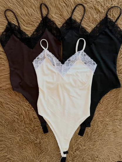 The Lace-Trim Cami Bodysuit