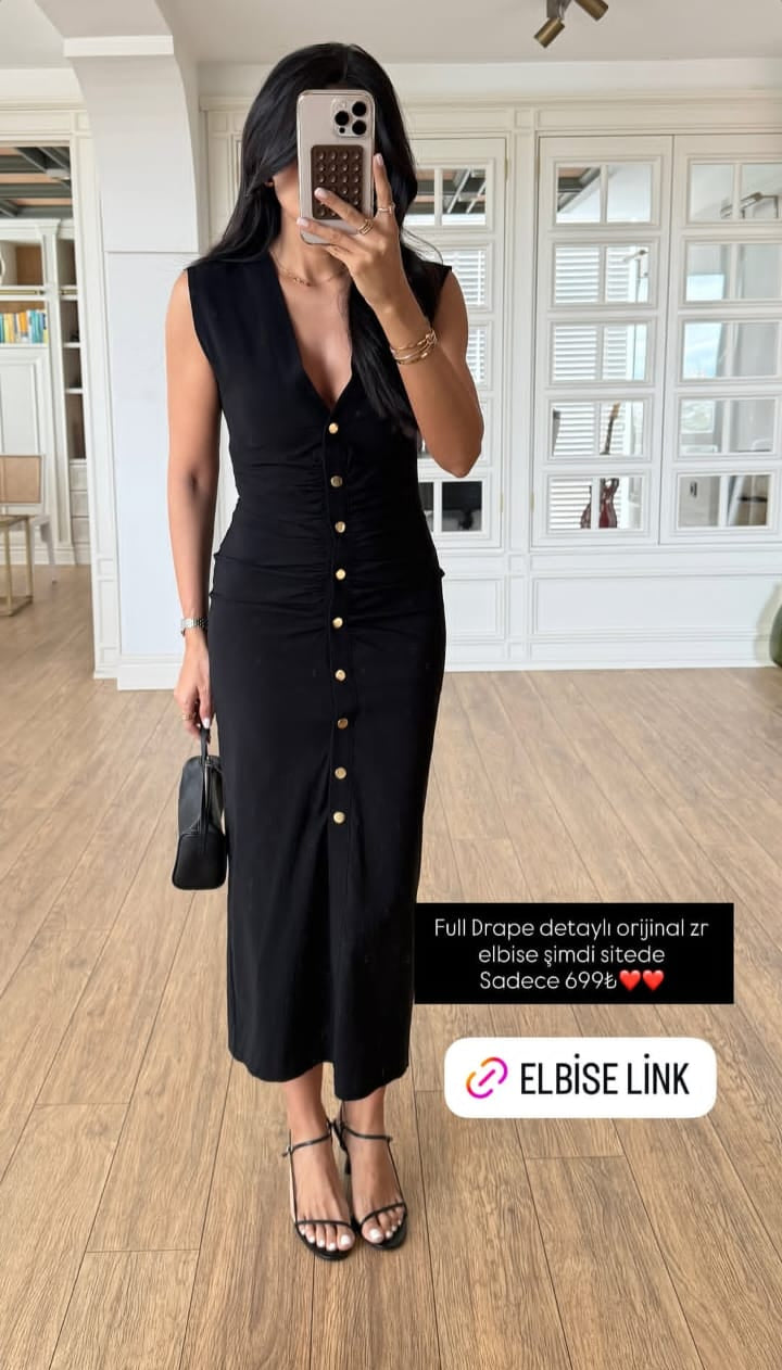 The Milan Ruched Midi Dress