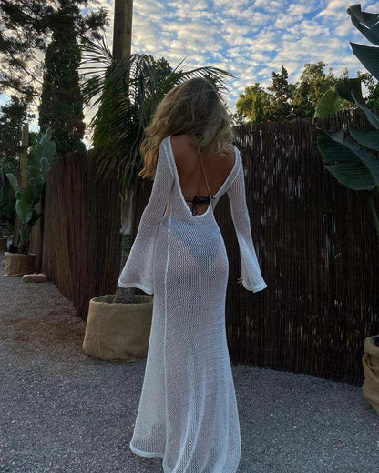 The Ibiza Open-Knit Maxi Beach Coverup