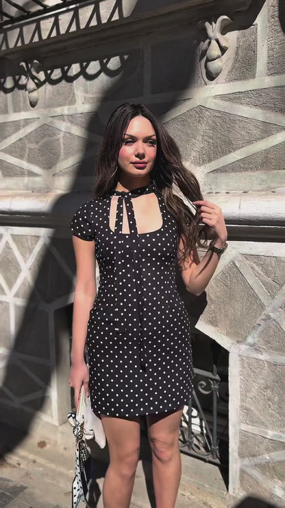 The Monaco Polka-Dot Mini Dress