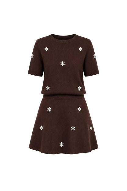 Daisy Dreaming Rhinestone Embellished Knit Set