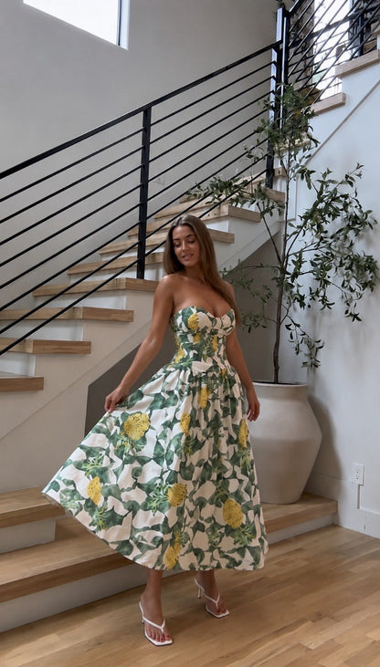 The Tropicana Corset Maxi Dress