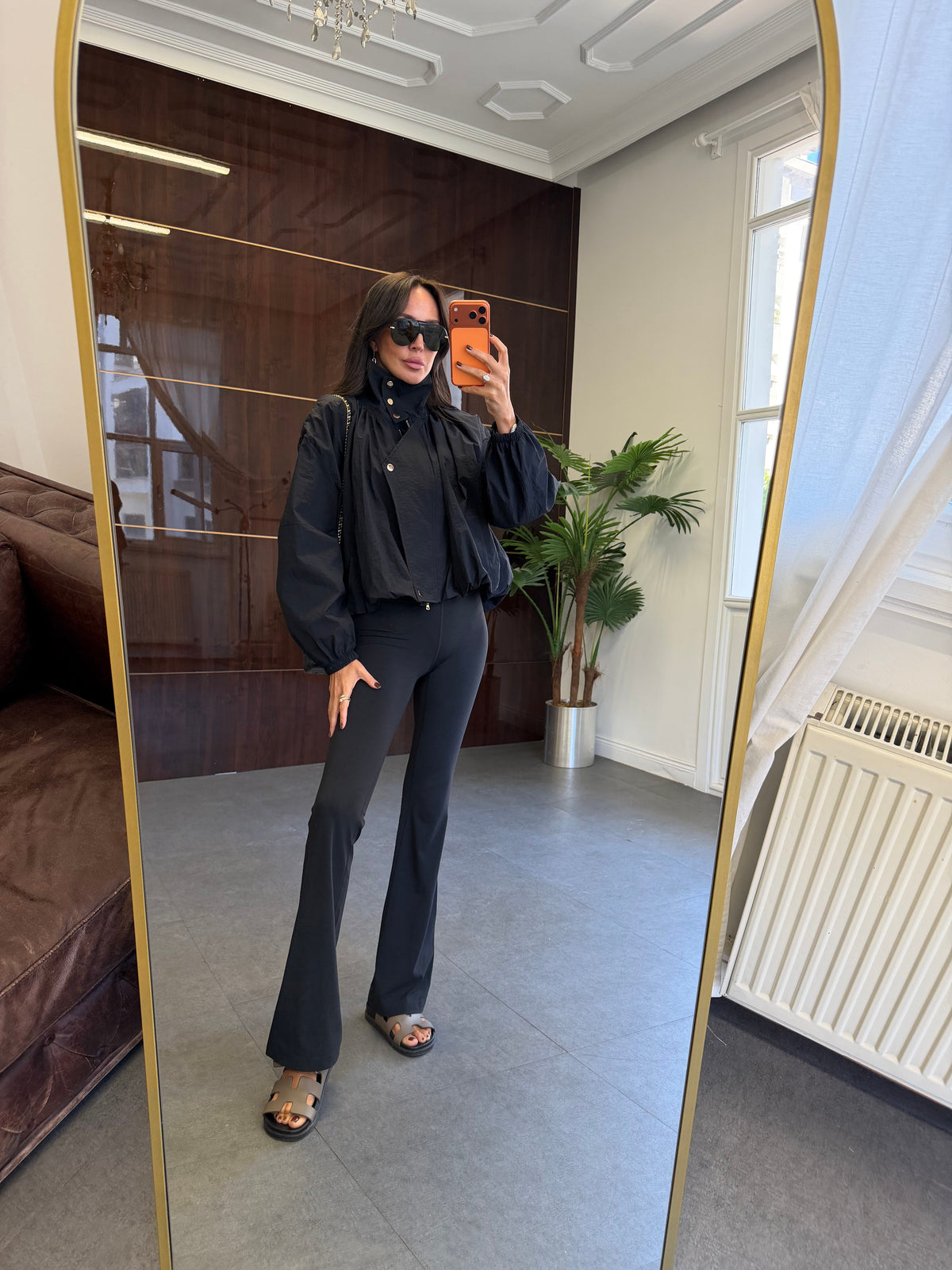 The Downtown Oversized Bomber Jacket – Black