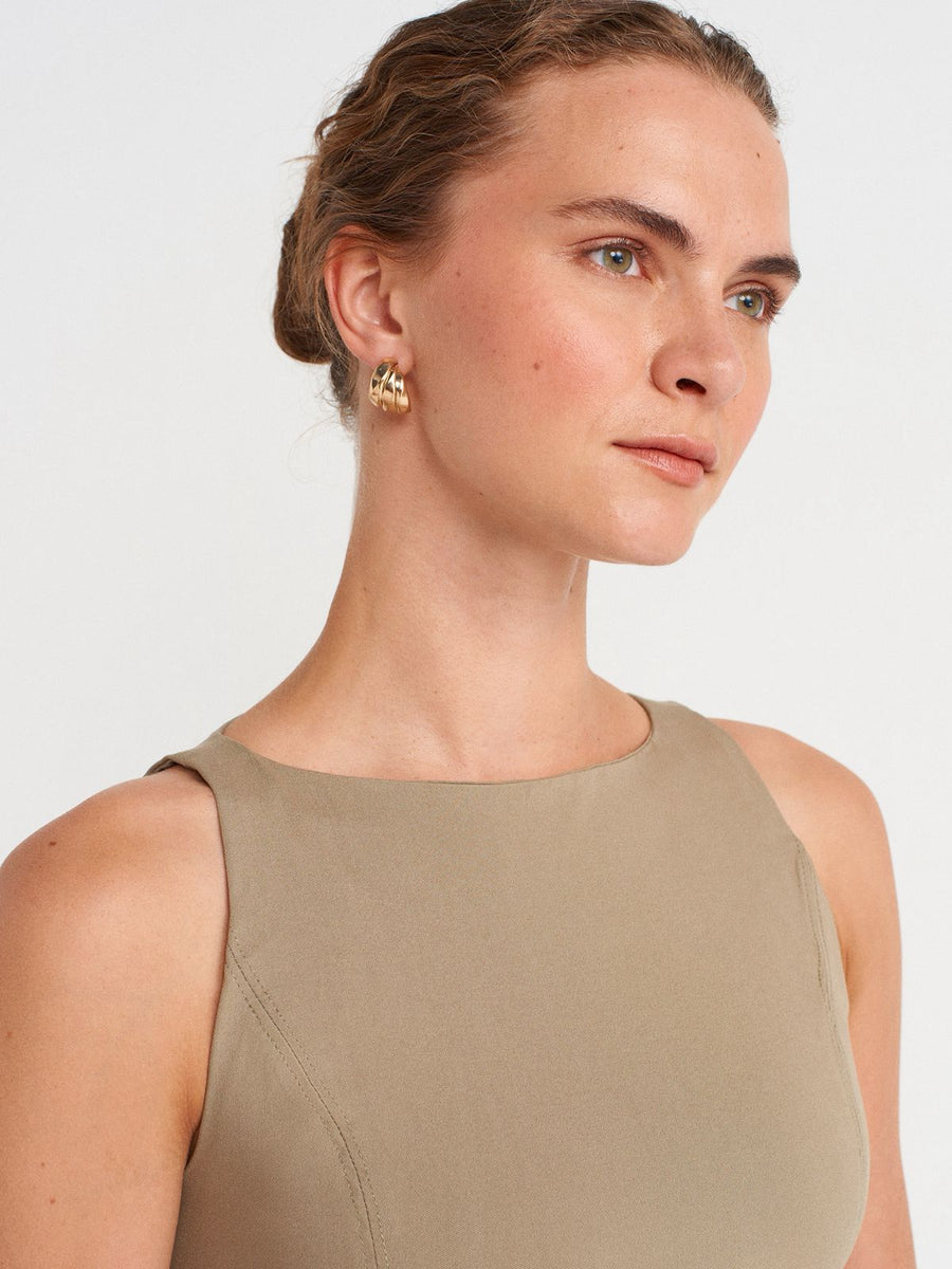Aria High-Neck Bodycon Tank Dress