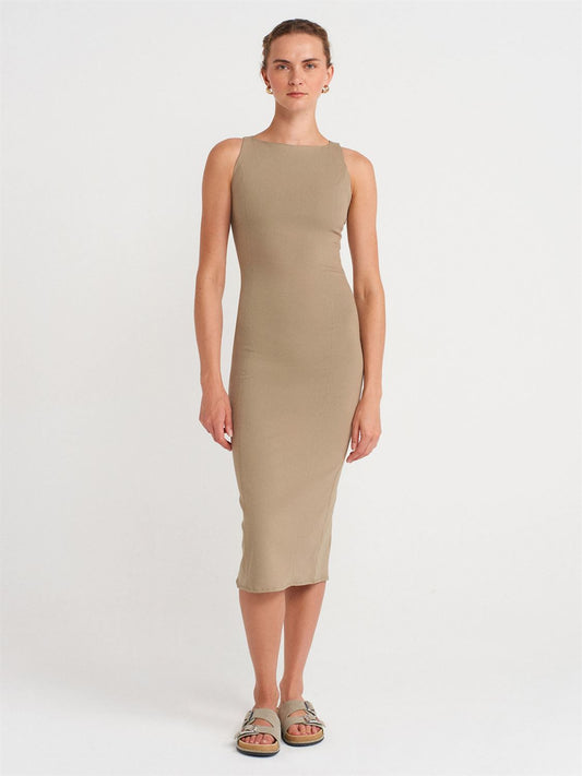 Aria High-Neck Bodycon Tank Dress